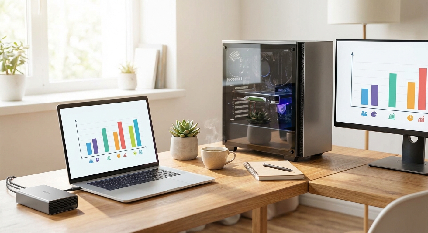 노트북과 데스크톱 GPU 비교 인포그래픽