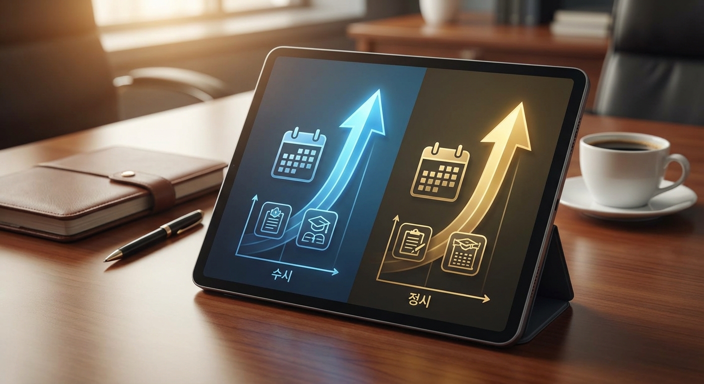 수시와 정시 준비 타임라인 비교표