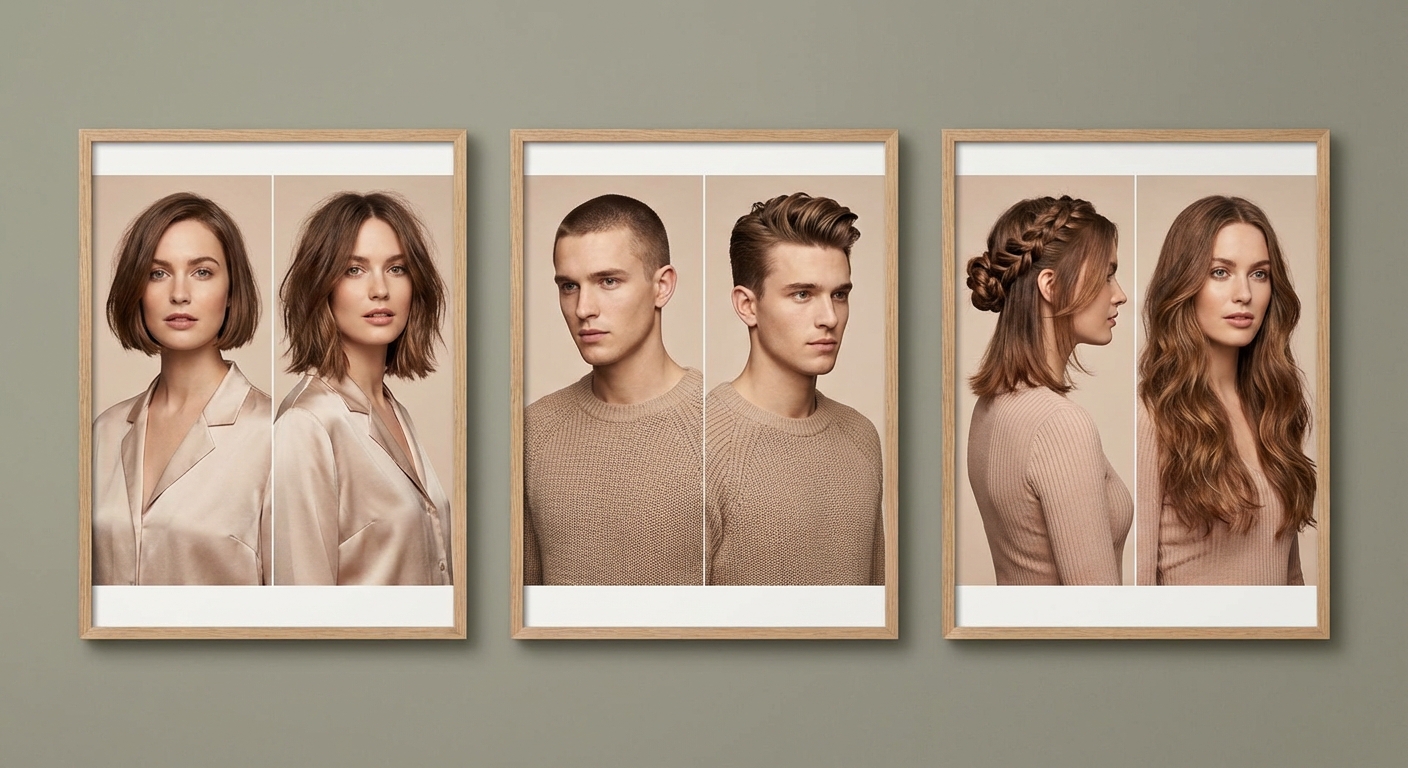 헤어스타일별 성장 과정 비교 사진