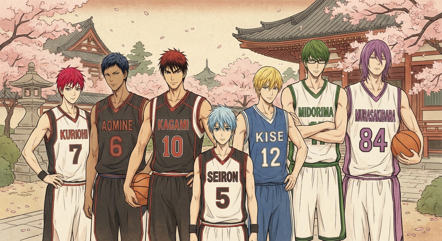 쿠로코의 농구 캐릭터 집합 이미지