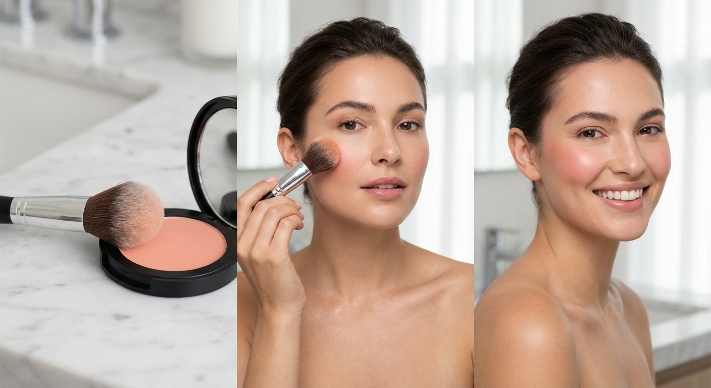 애플 존 블러셔 단계별 메이크업 과정