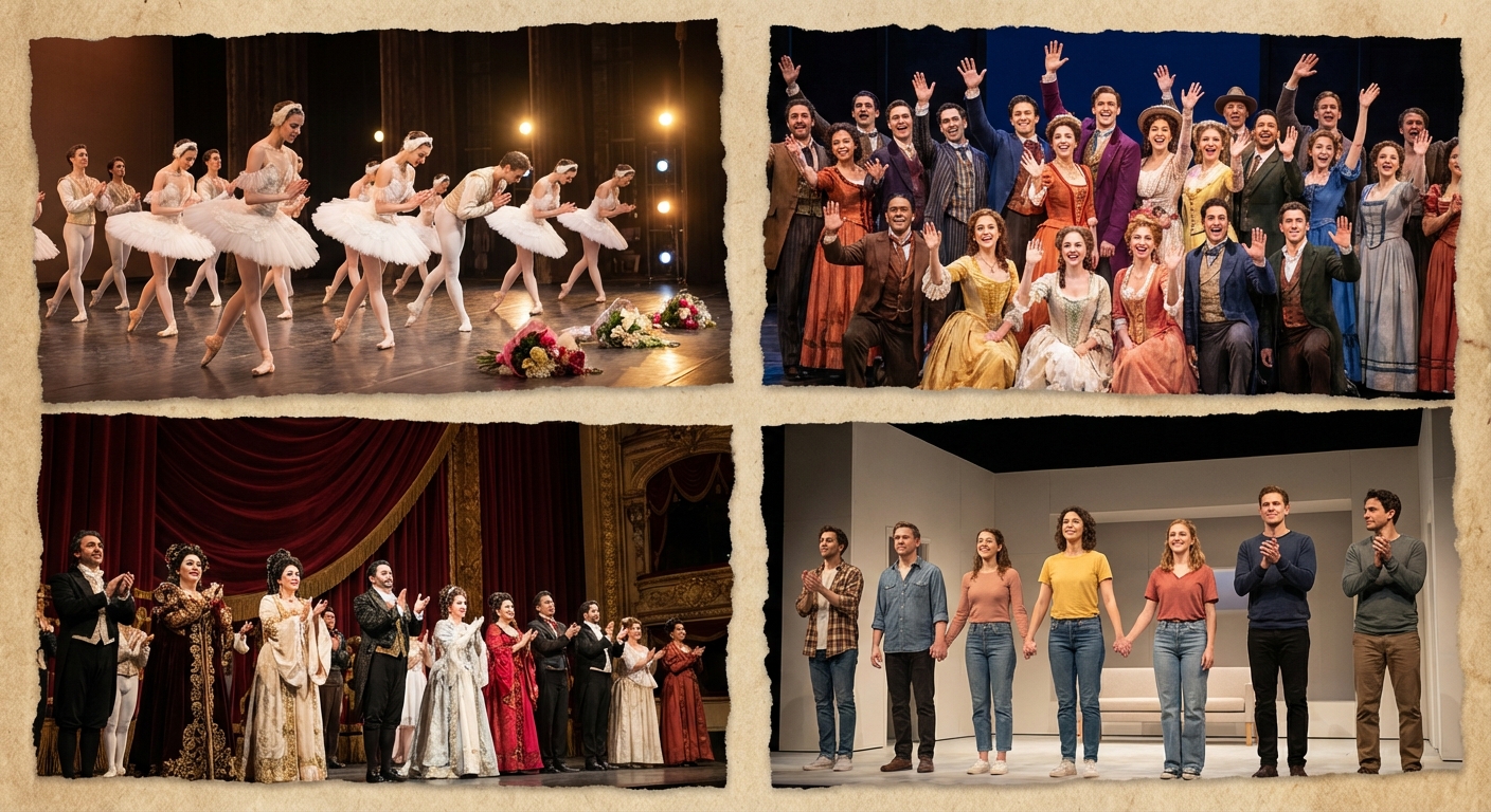 다양한 장르의 커튼콜 장면 콜라주