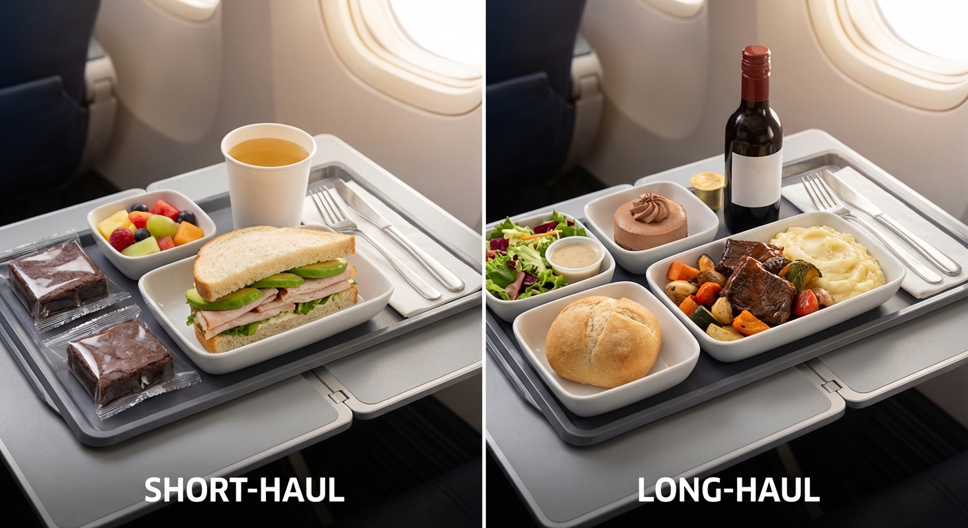 단거리·장거리 비행 기내식 구성 차이, 하늘 위 식탁의 모든 것