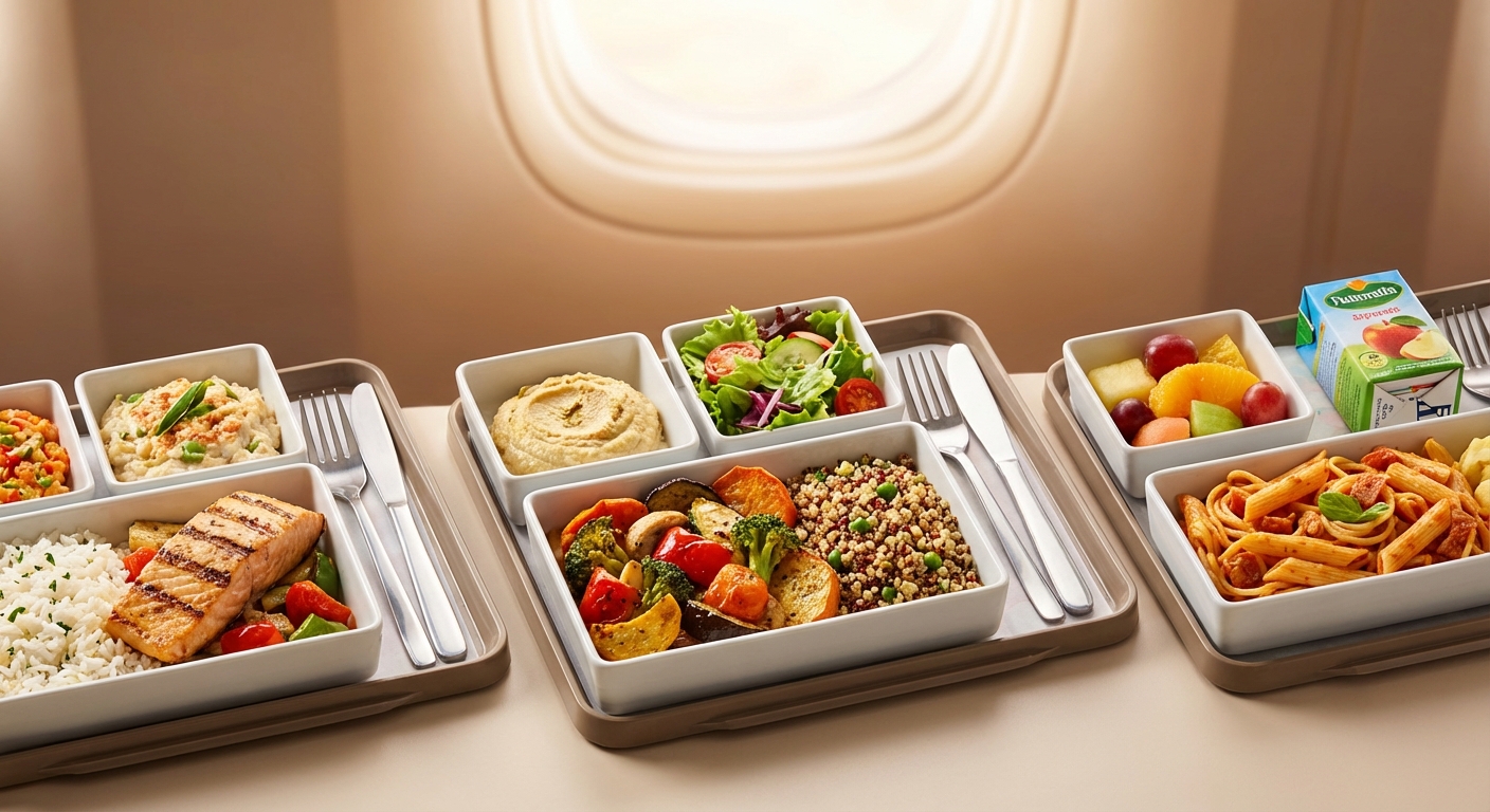 다양한 종류의 특별 기내식