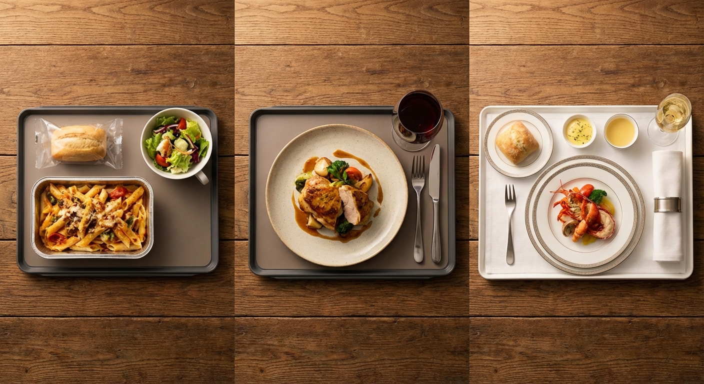 항공사 등급별 기내식 비교 체크리스트