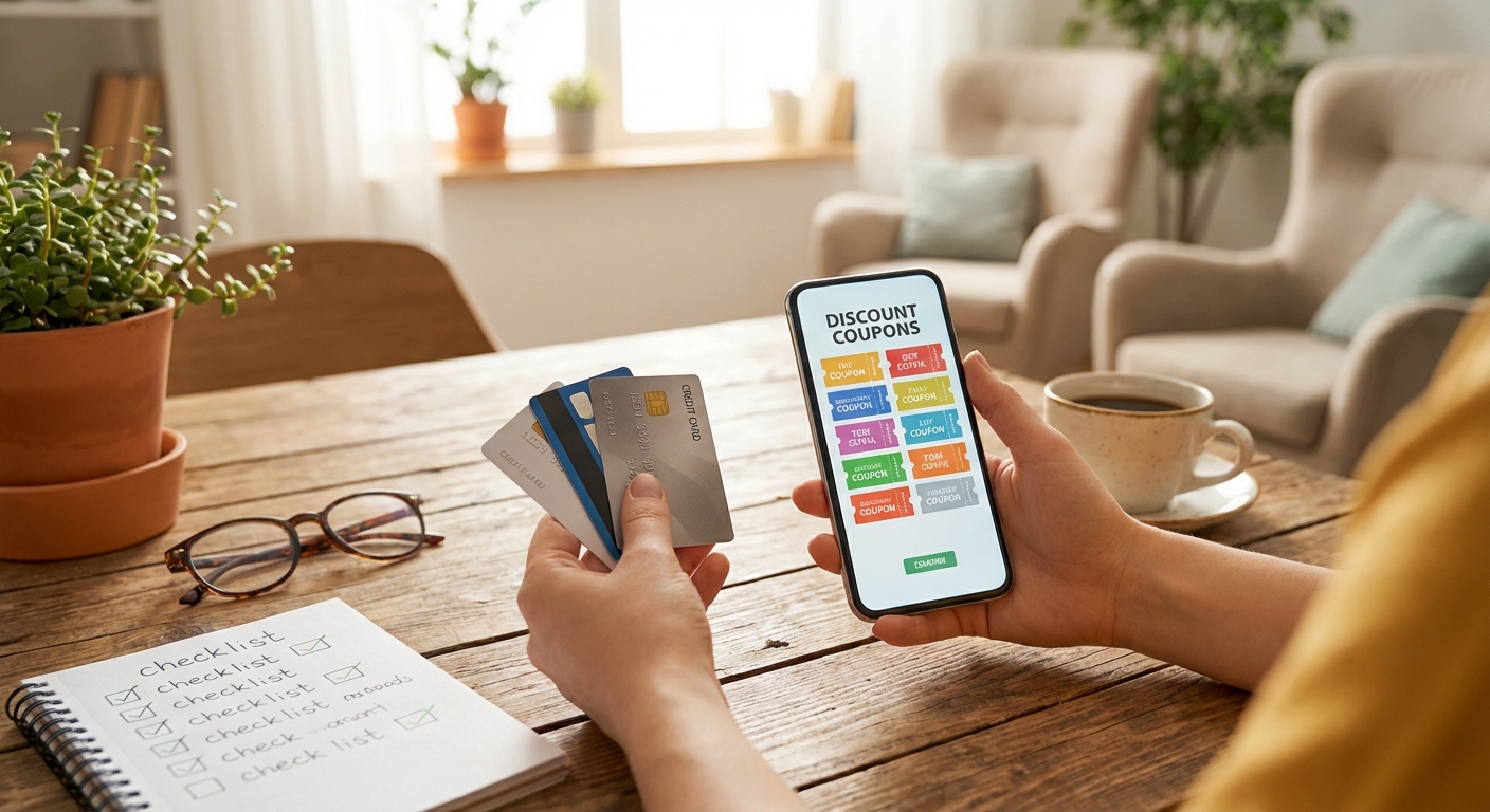 할인 쿠폰과 카드 혜택 비교 표