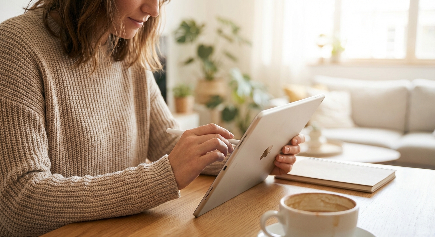 실버 아이패드 실사용 모습