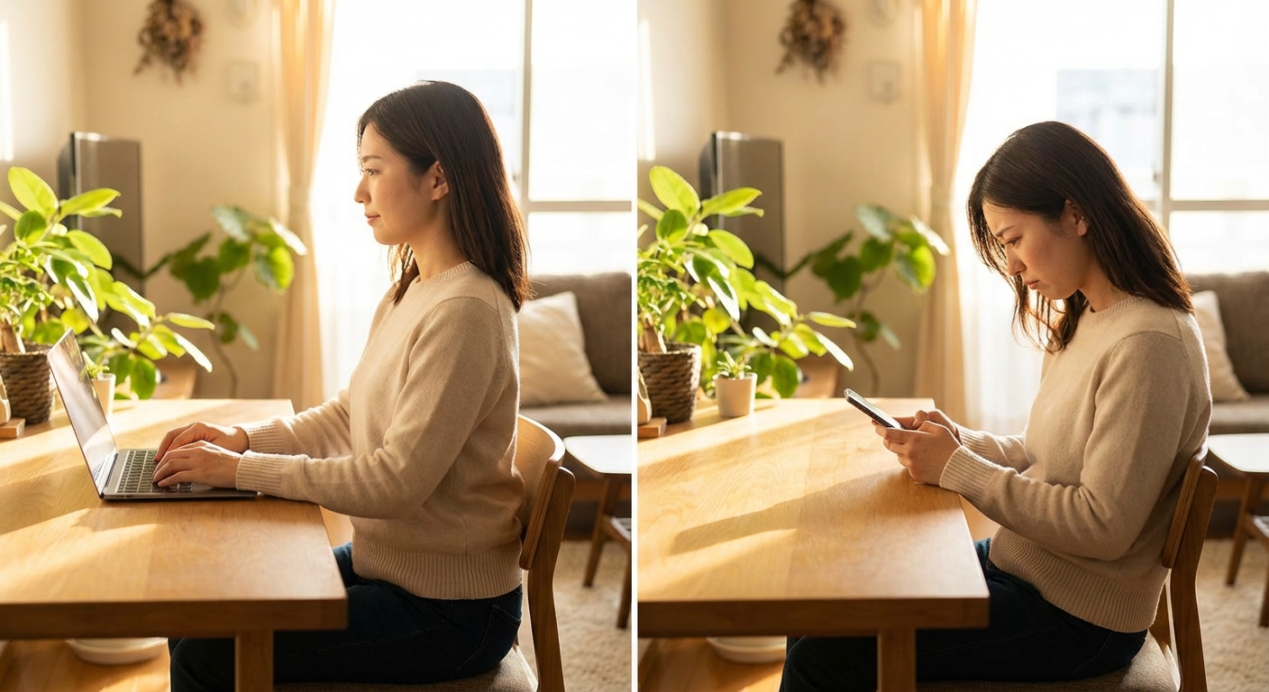 바른 자세 vs 나쁜 자세 비교