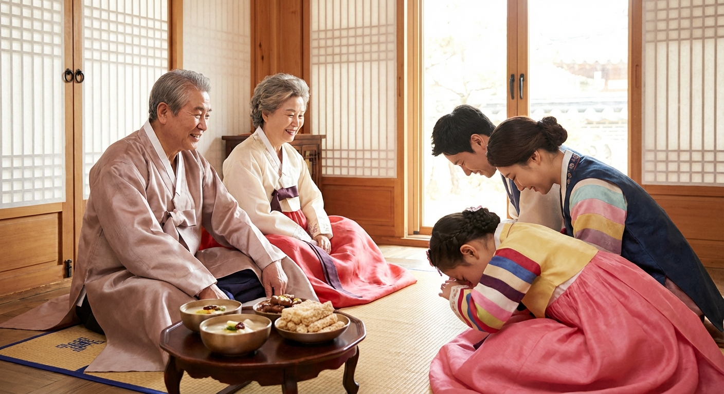 설날 세배 예절, 남자와 여자 절하는 방법 차이