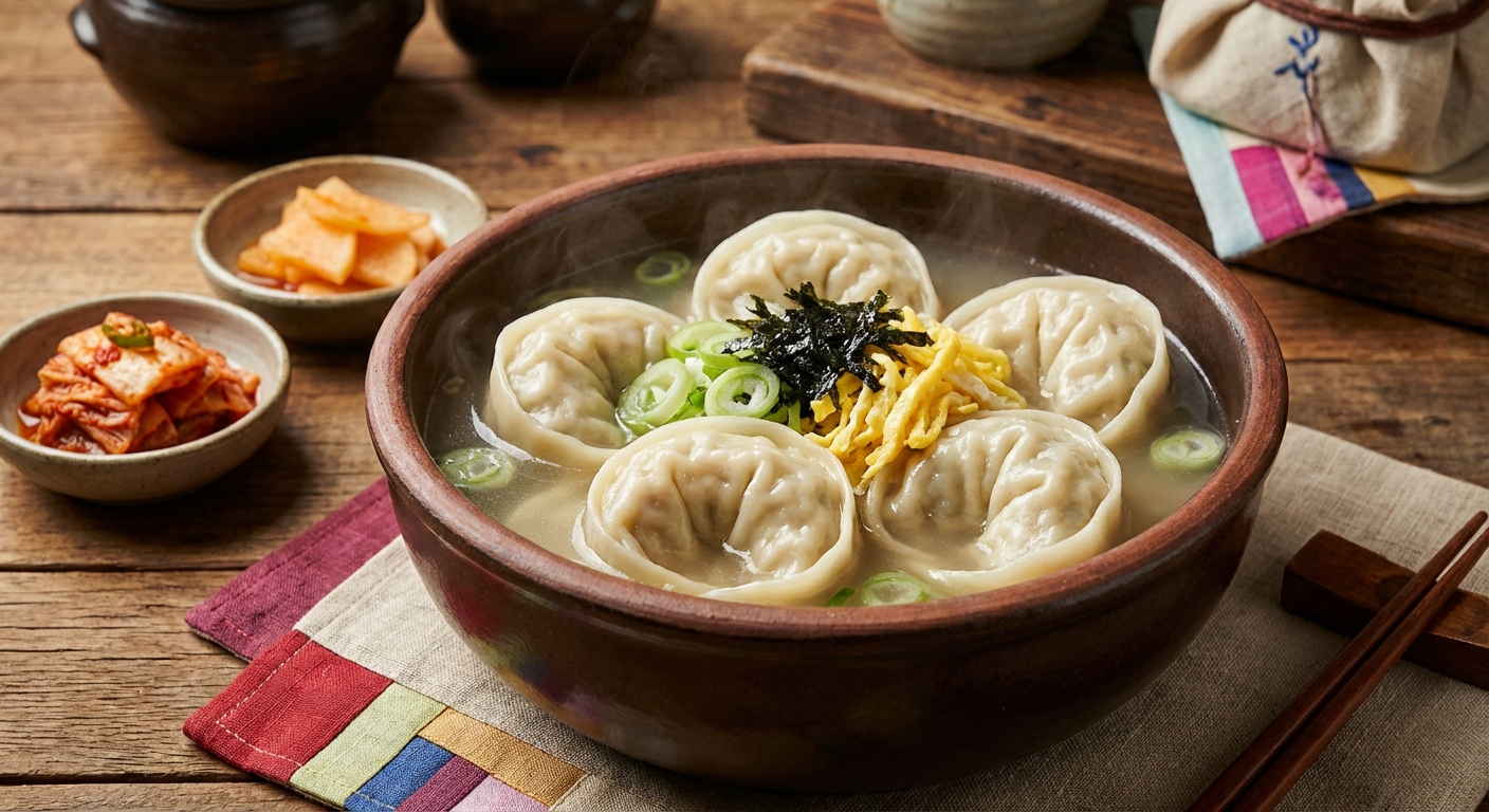 만두가 가득 든 만둣국