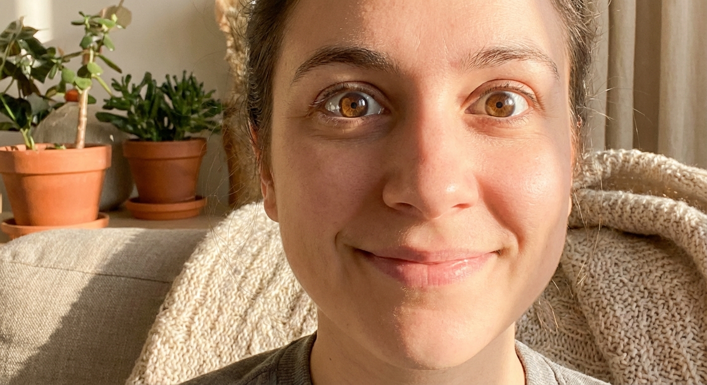 눈을 크게 뜬 클로즈업 이미지