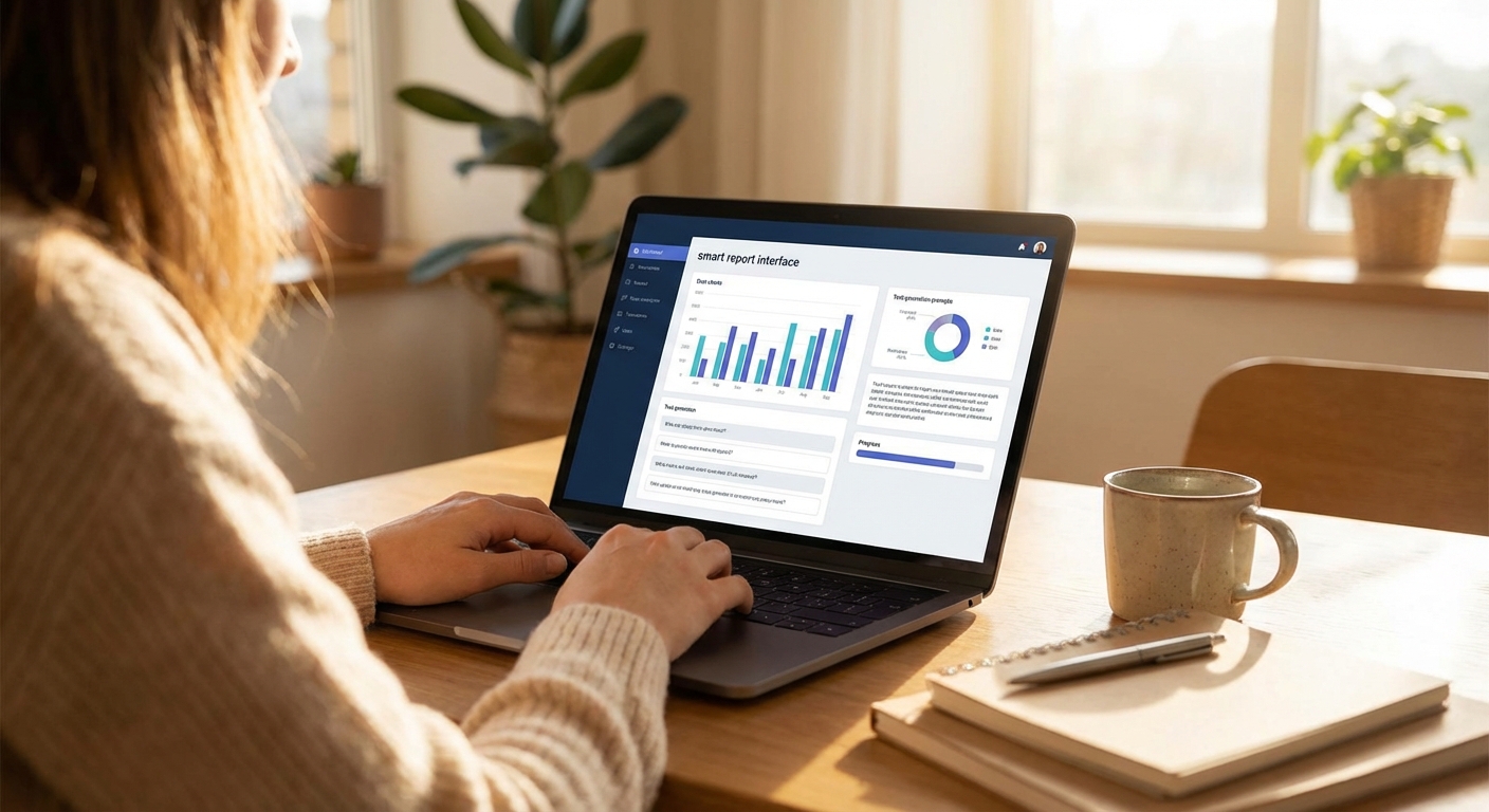 AI 보고서 작성 화면