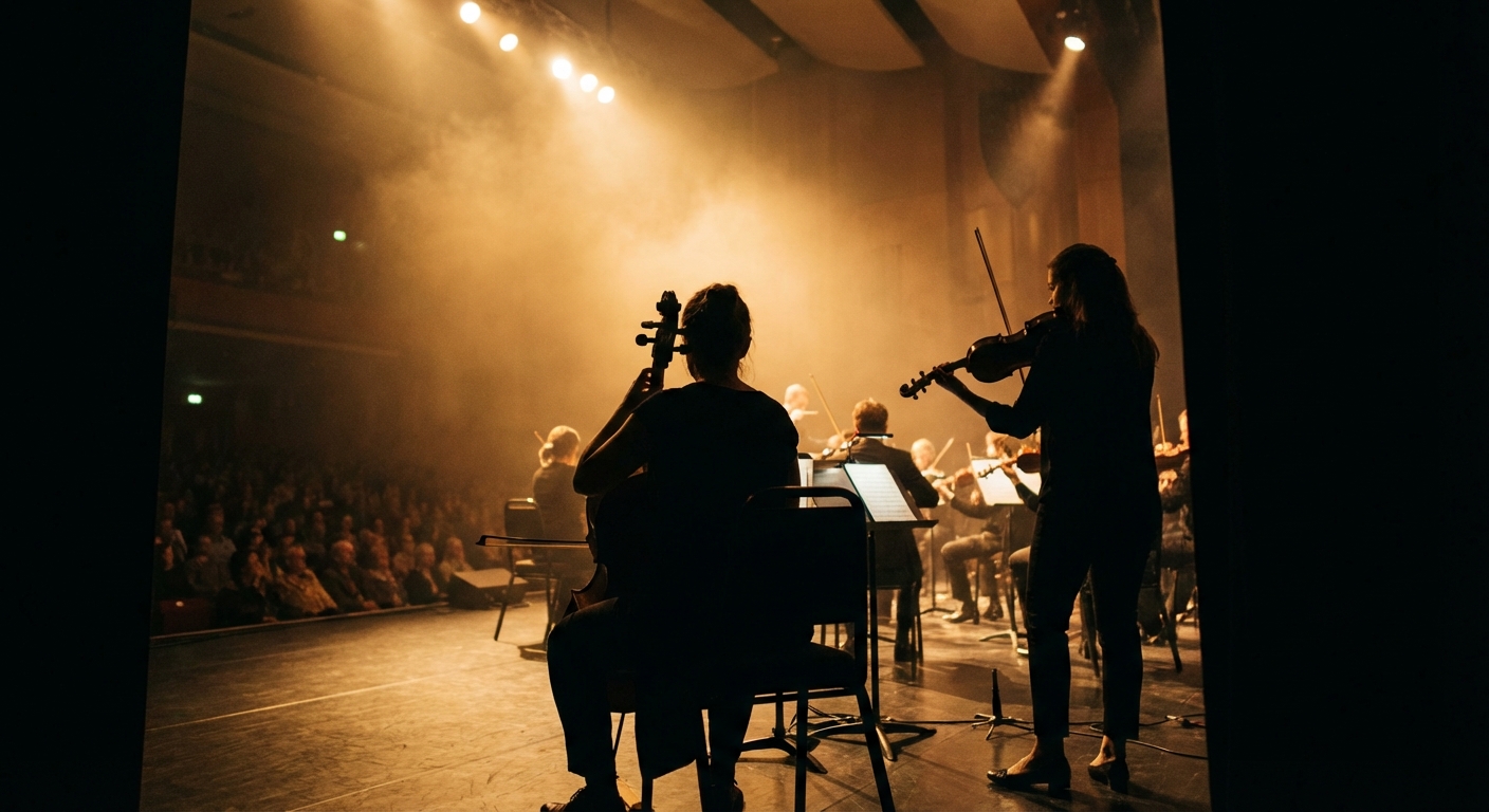 무대 조명과 연주