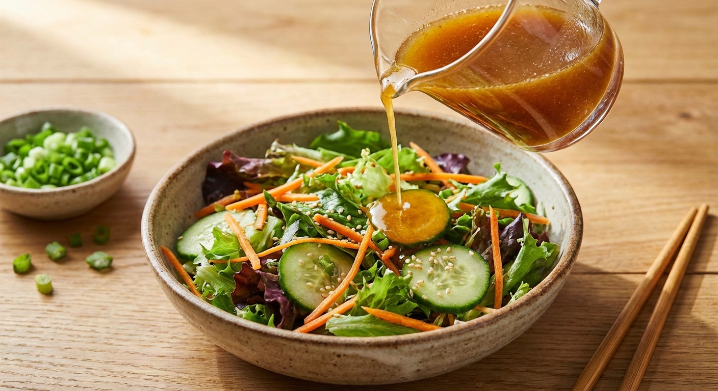 고소하고 새콤달콤한 오리엔탈 소스, 샐러드부터 면 요리까지 만능 드레싱