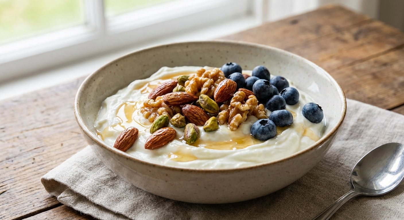 그릭 요거트와 견과류