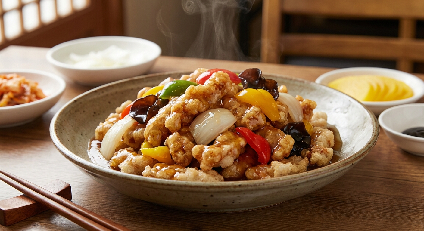 완성된 탕수육 요리