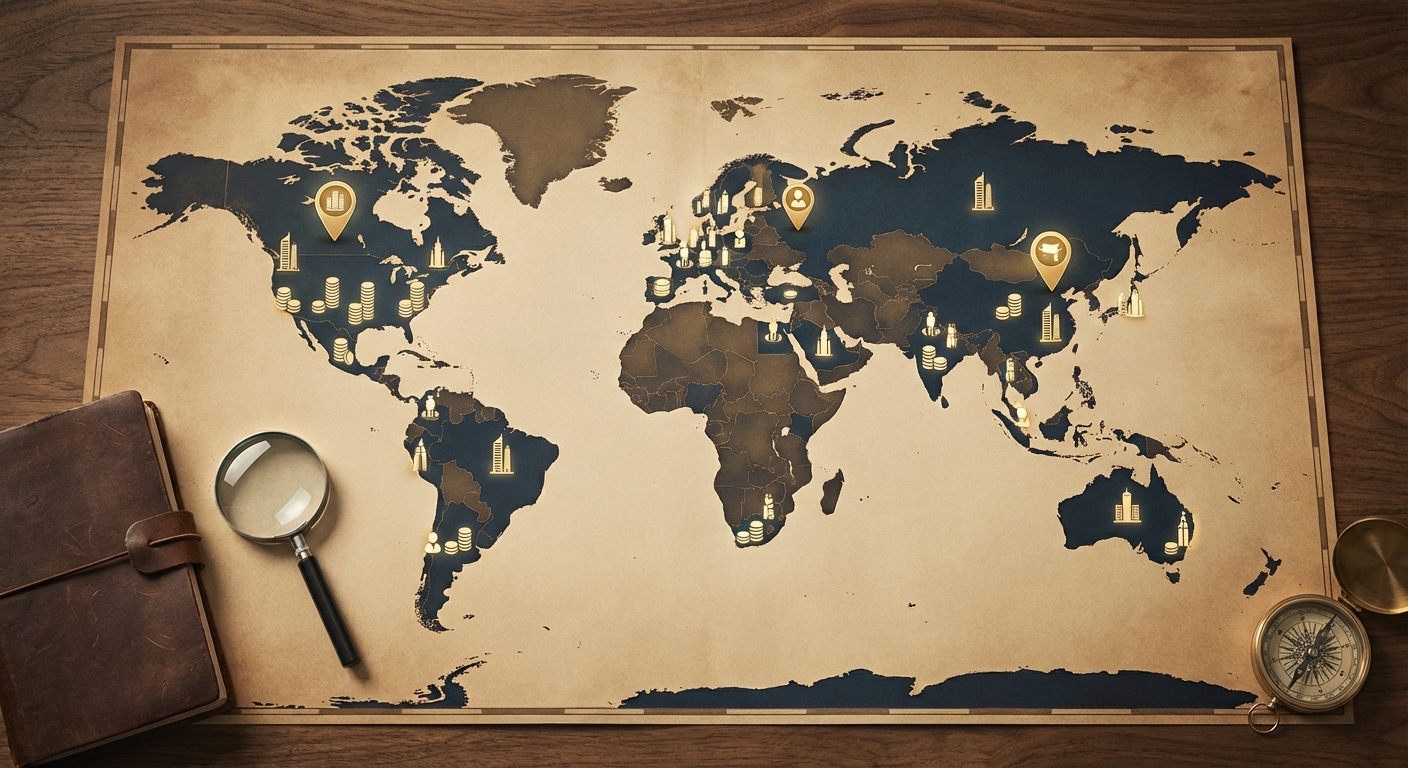 나라별 억만장자 분포 지도