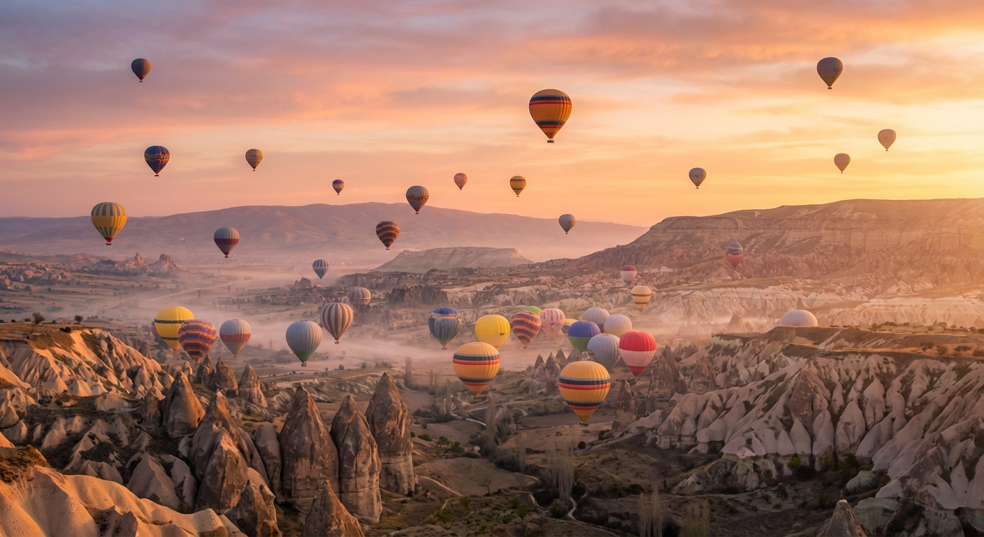 터키 카파도니아 열기구 체험, 새벽 하늘에서 만난 동화 같은 순간