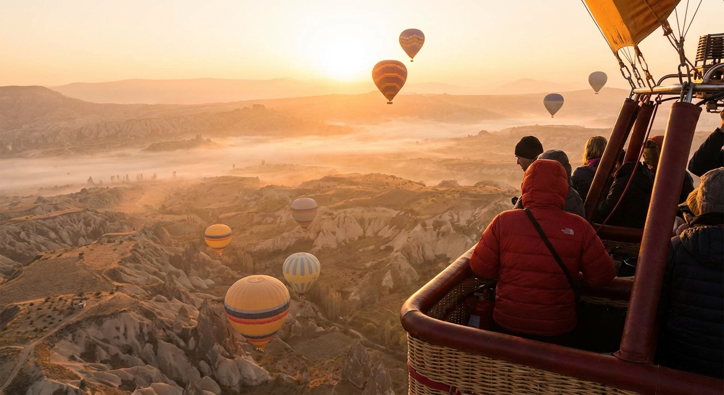 열기구 탑승 순간