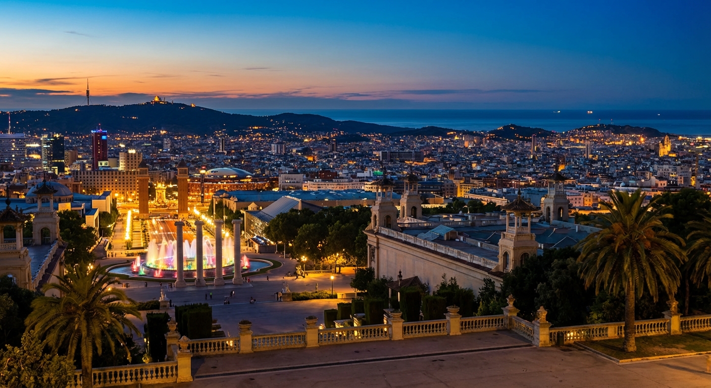 몬주익 언덕 야경