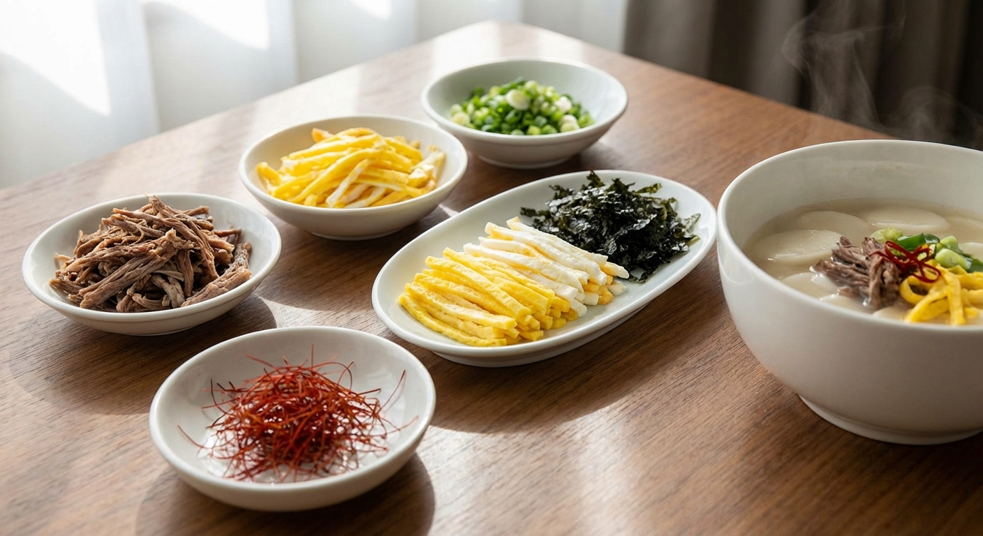 떡국 고명 종류, 한 그릇에 담긴 새해의 풍경