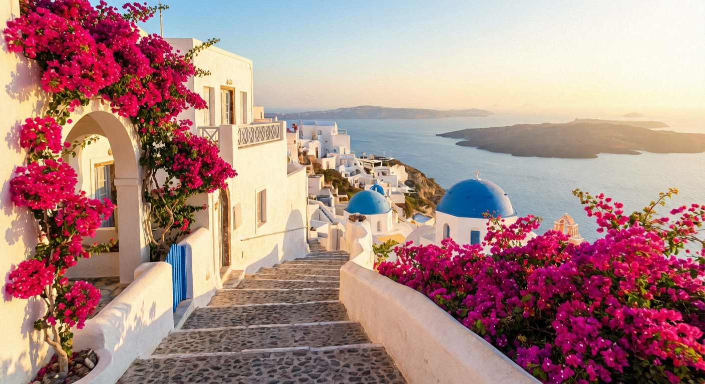 그리스 여행에서 가장 먼저 눈에 들어온 꽃, 부겐빌레아의 매력