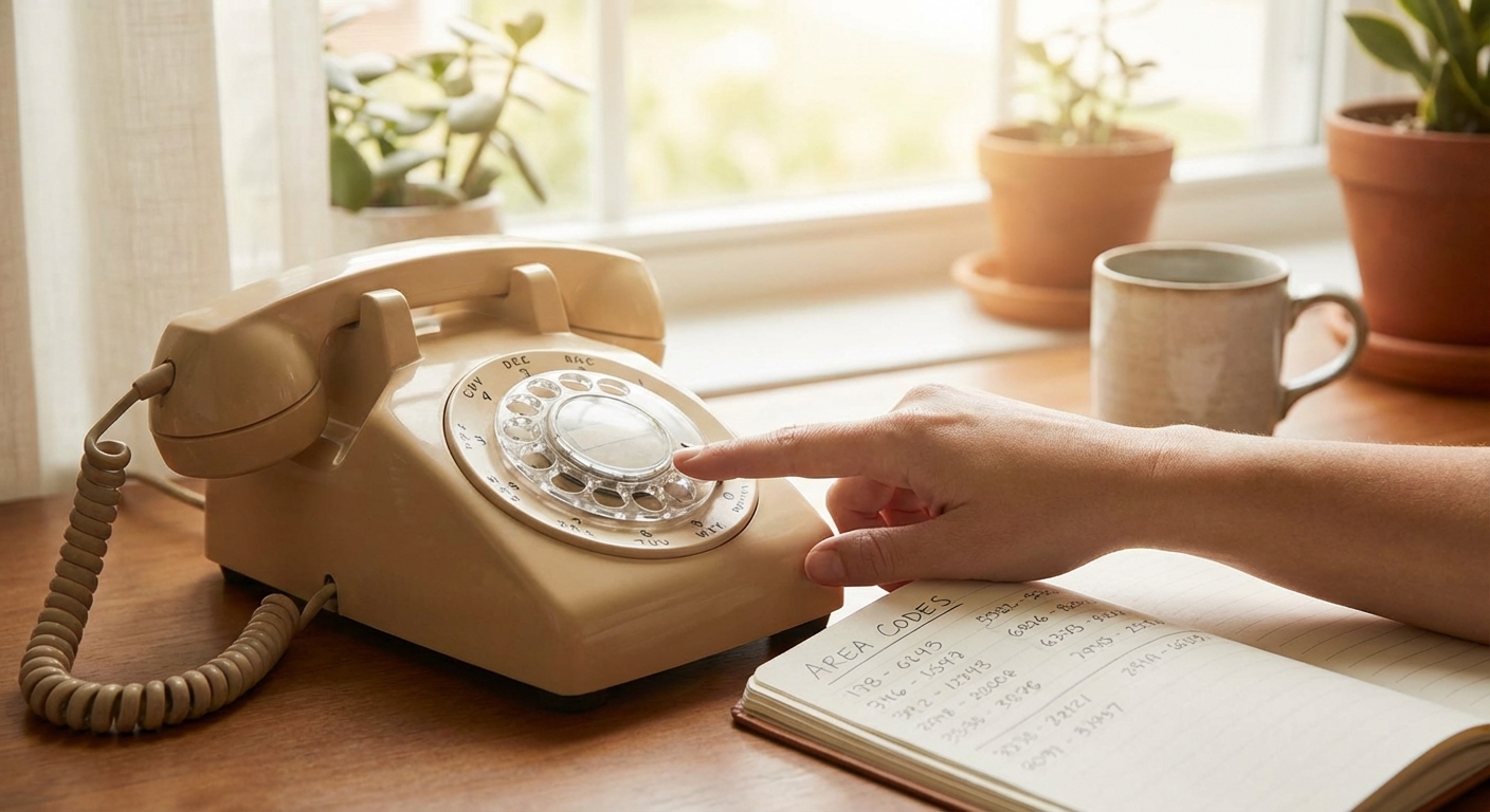 전화기와 지역번호 다이얼