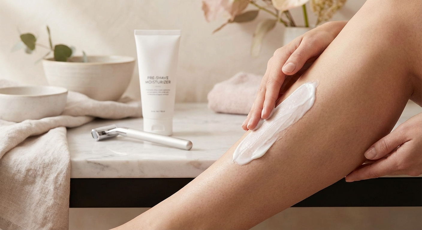 제모 전 보습 크림 도포