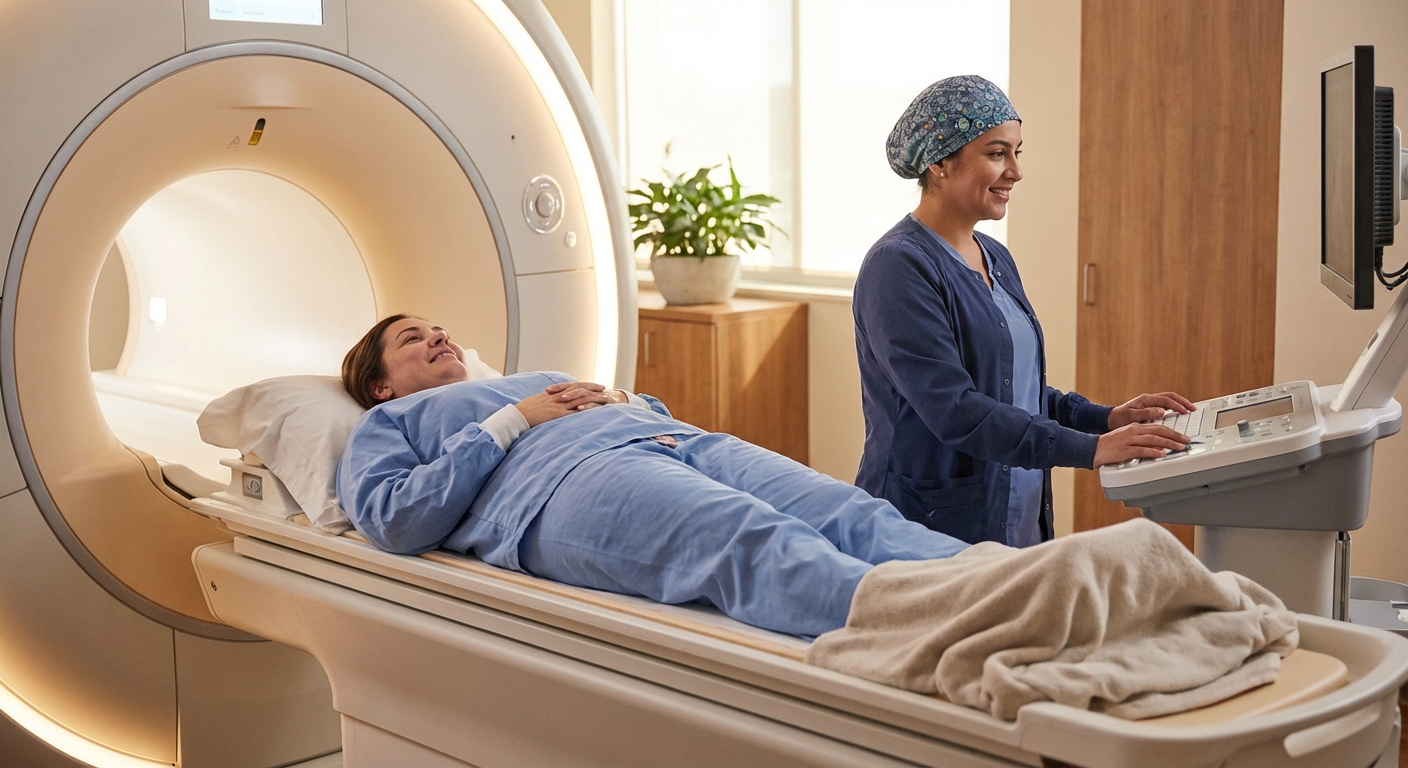 MRI 촬영 중인 환자 모습