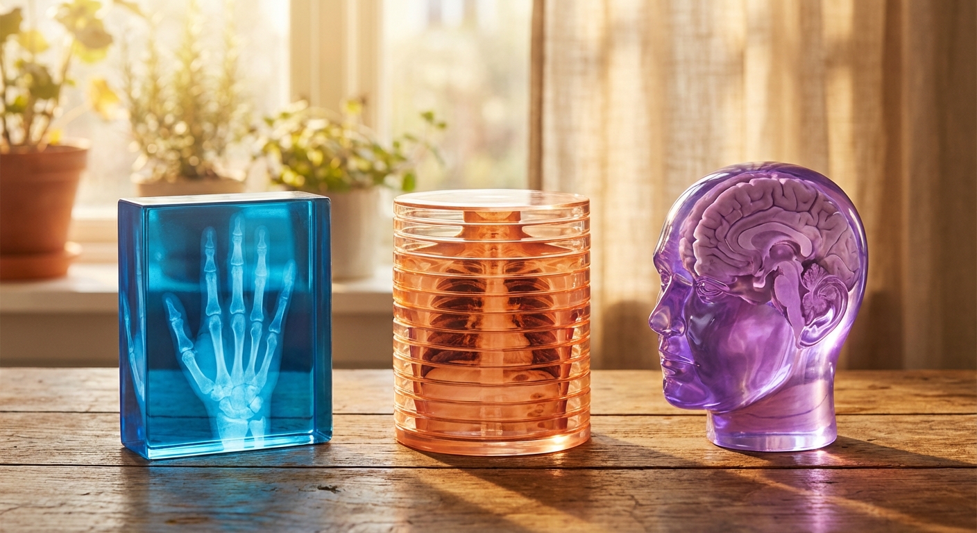 MRI, CT, X-ray 비교 표