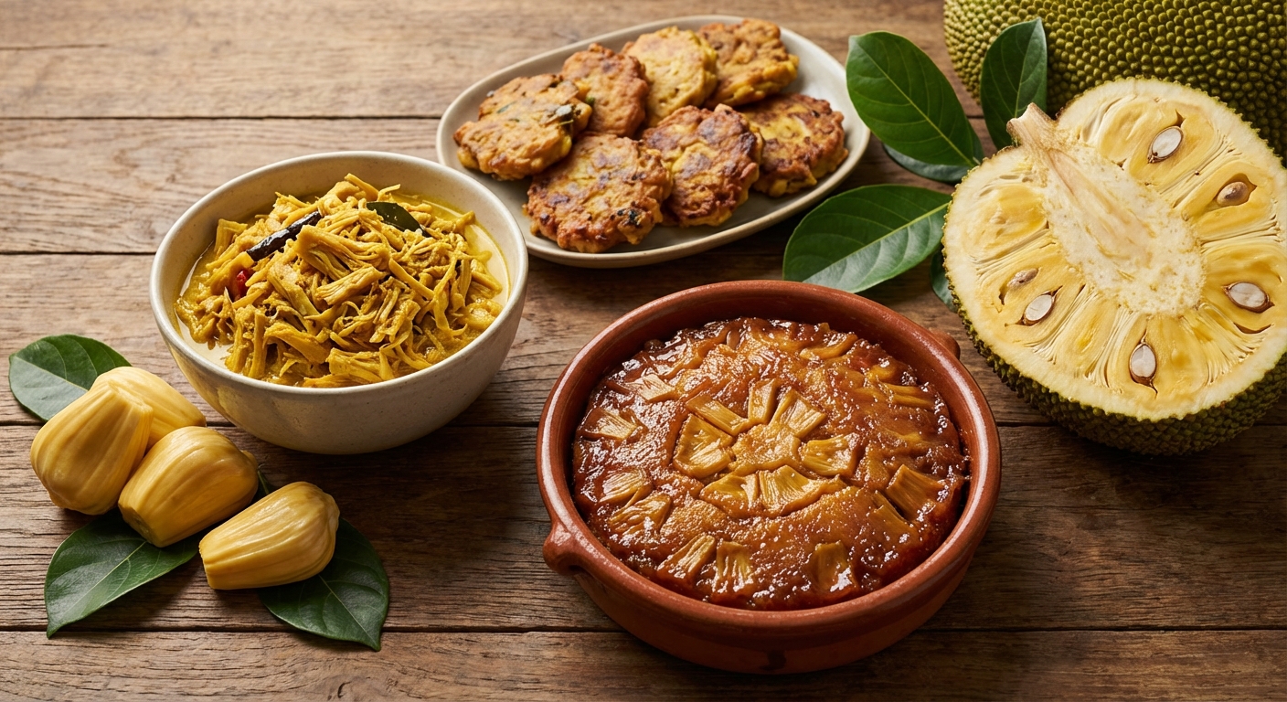 잭푸르트 과육과 요리