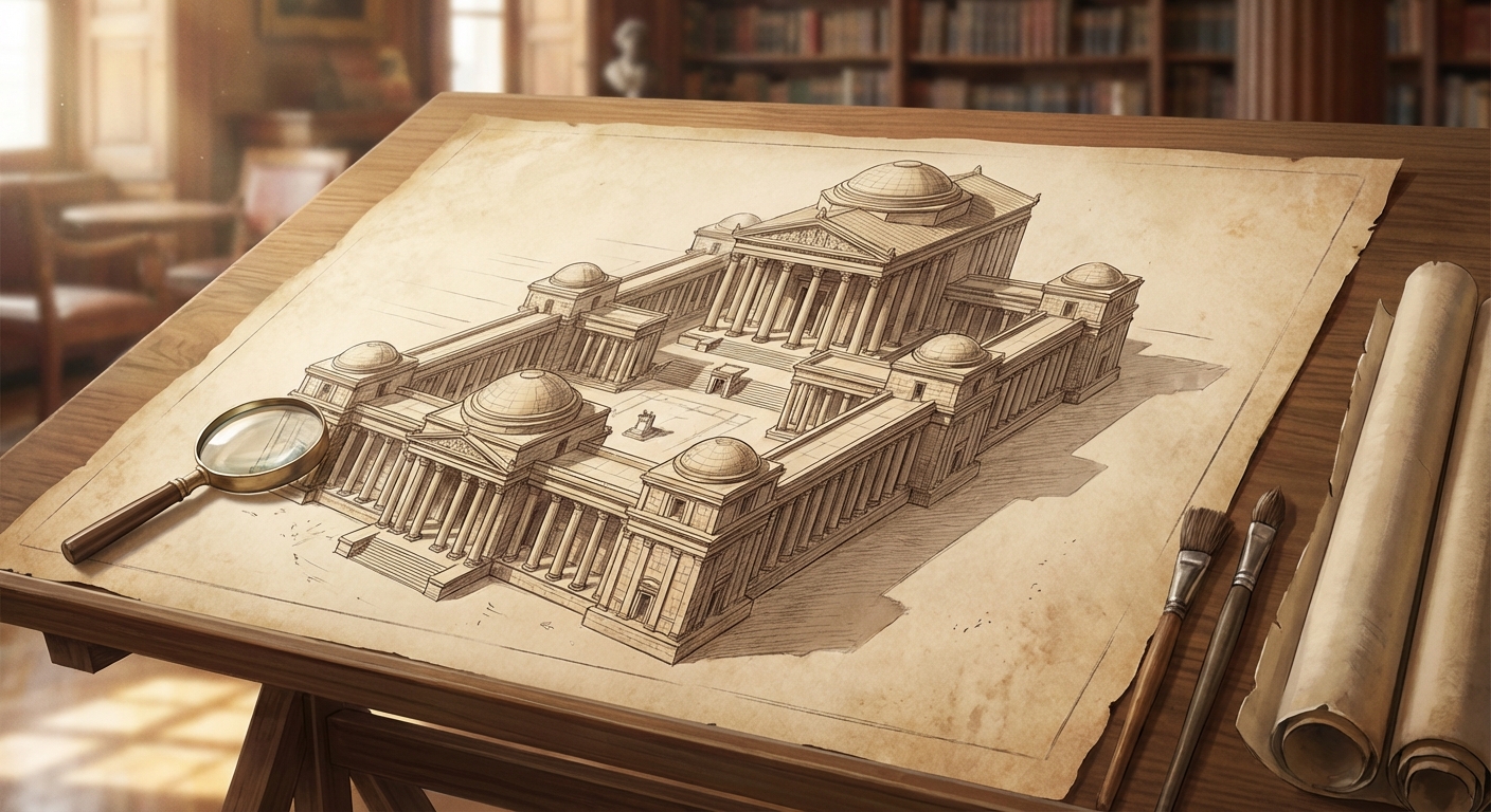 고대 건축물 복원도