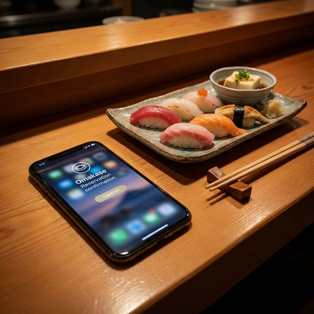 오마카세 예약 확인 화면