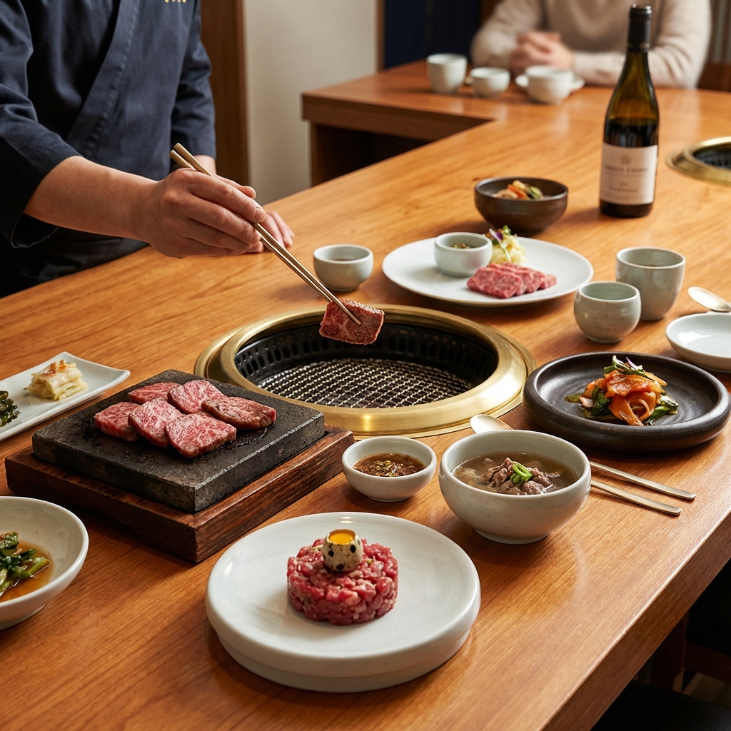 한우 오마카세 코스, 이 순서로 먹으면 2배 맛있습니다