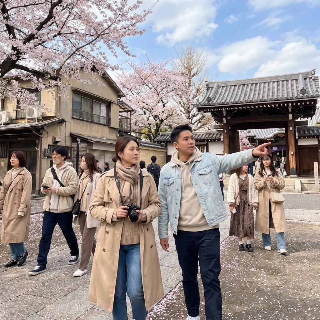 도쿄 3월 옷차림 예시