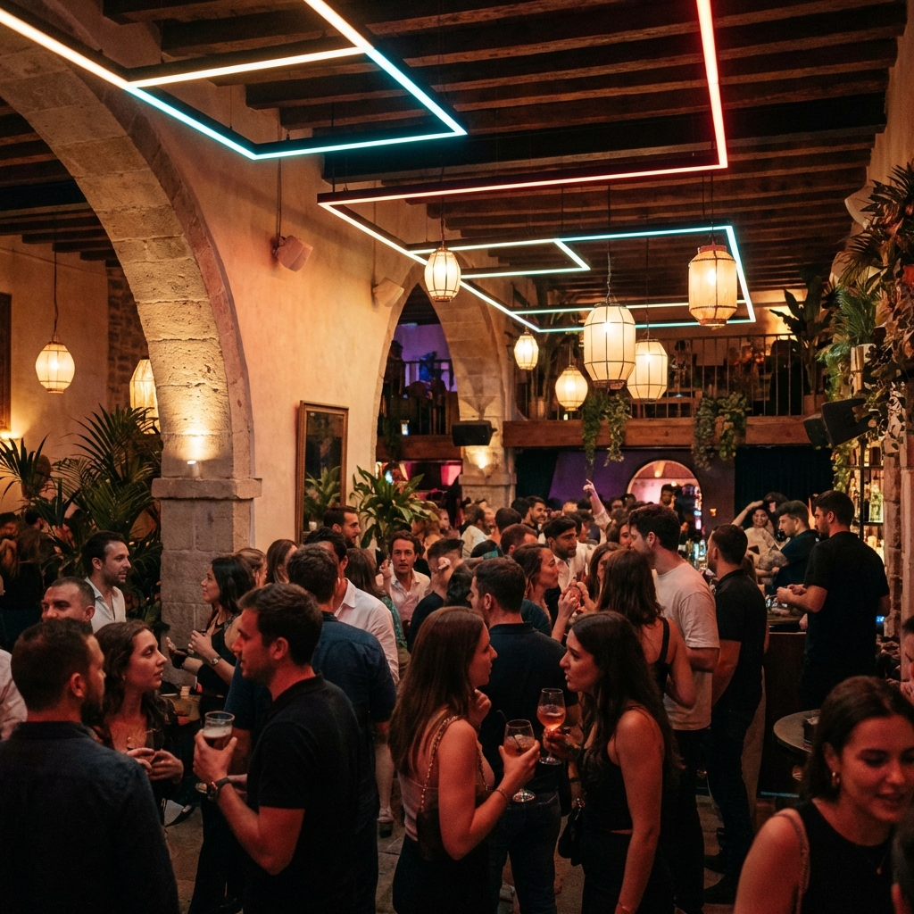 클럽 내부 조명