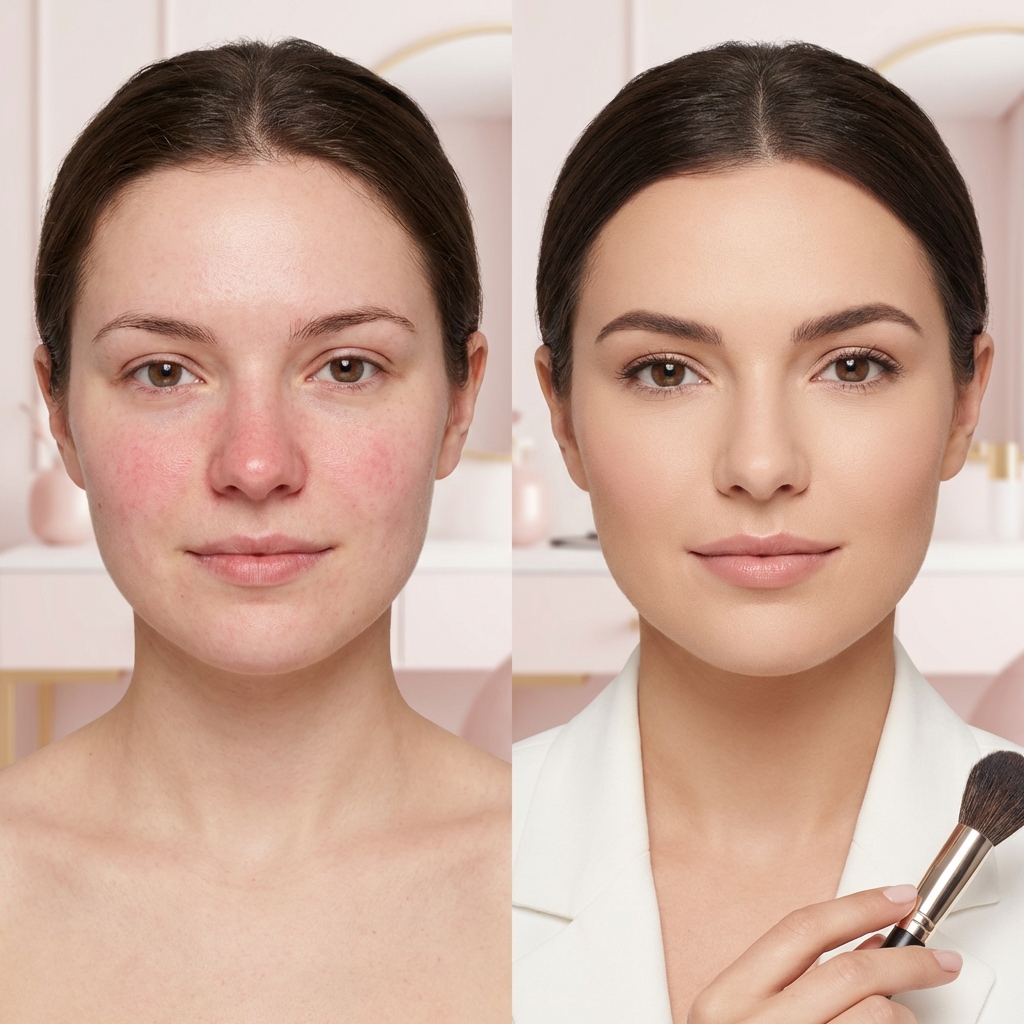 홍조, 커버 메이크업