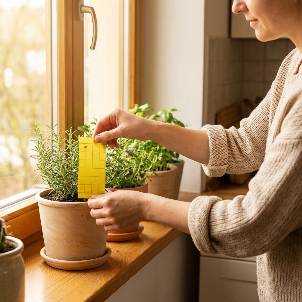 끈끈이 트랩 설치 모습