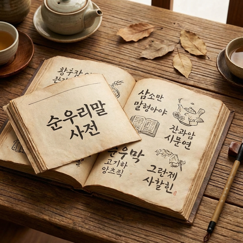 순우리말 사전 펼쳐진 모습