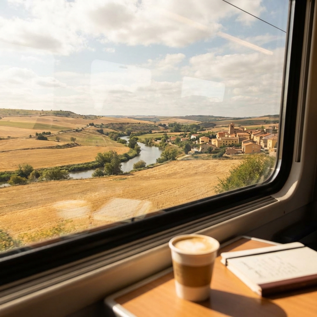 기차 창밖 풍경