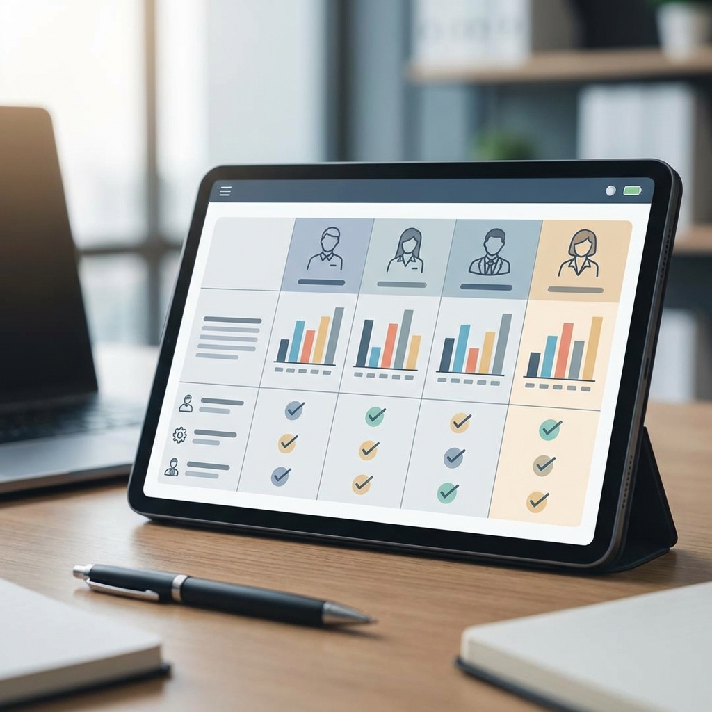 직무별 요구 점수 비교표