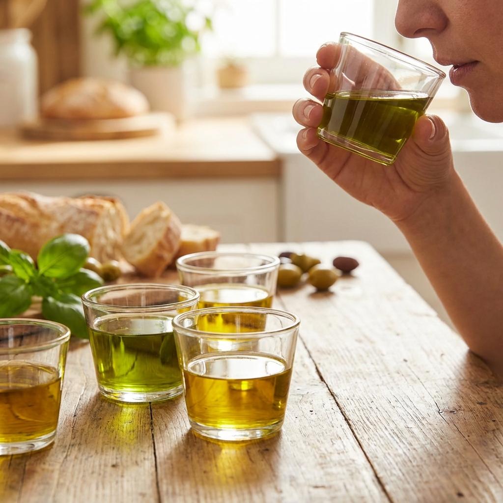 올리브유 시음 장면