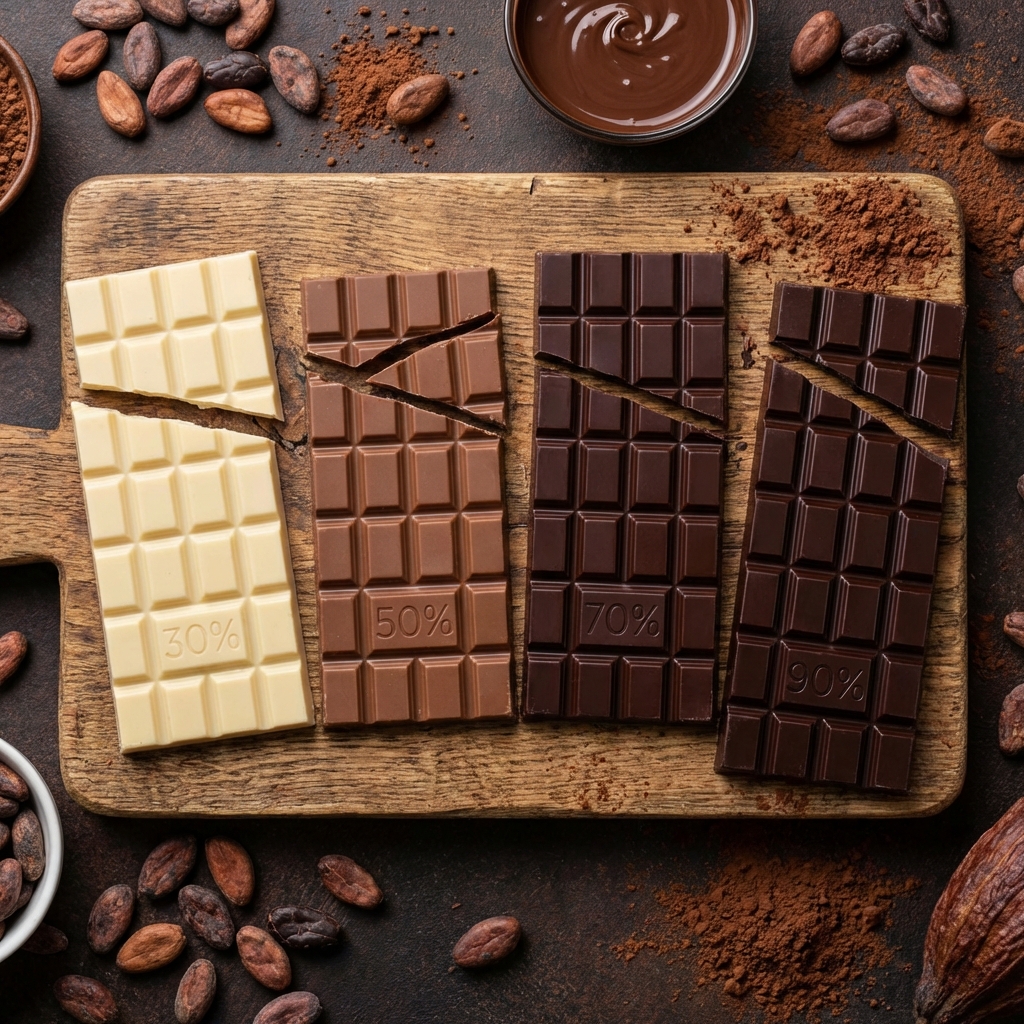 카카오 함량에 따른 초콜릿 맛 차이, 70%부터 99%까지 직접 비교해보니