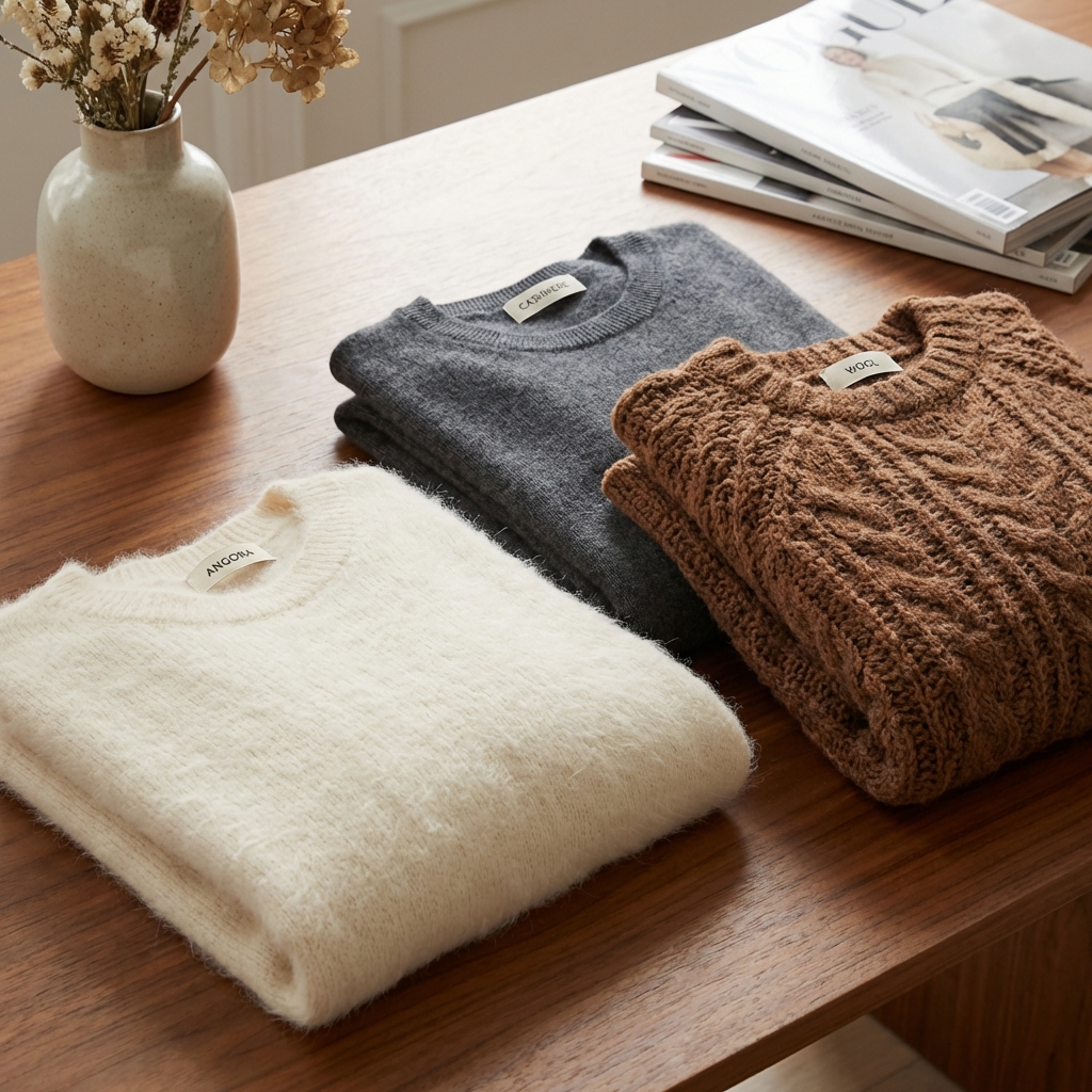 앙고라 vs 캐시미어 vs 울, 겨울 니트 소재 완벽 비교