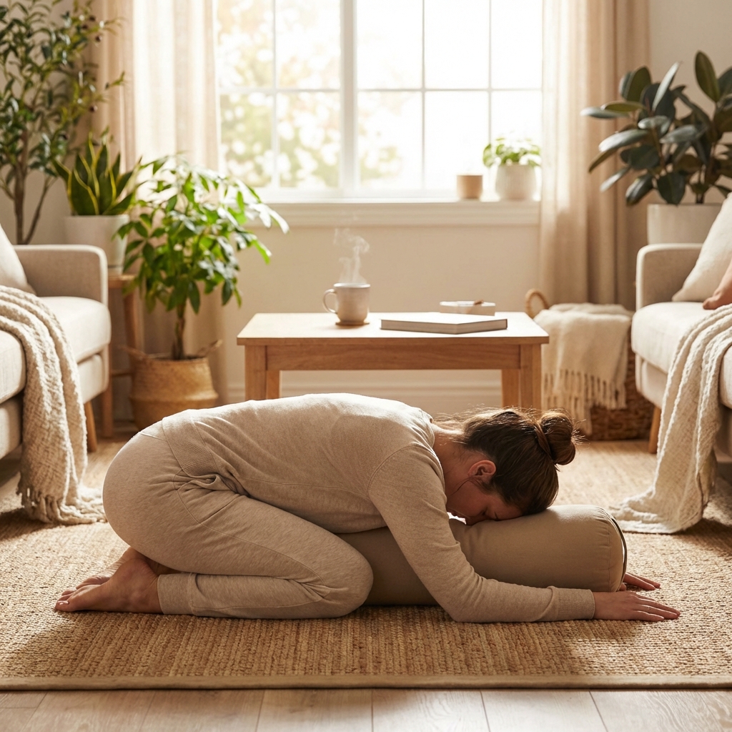 생리통 완화 자세로 하루를 편하게