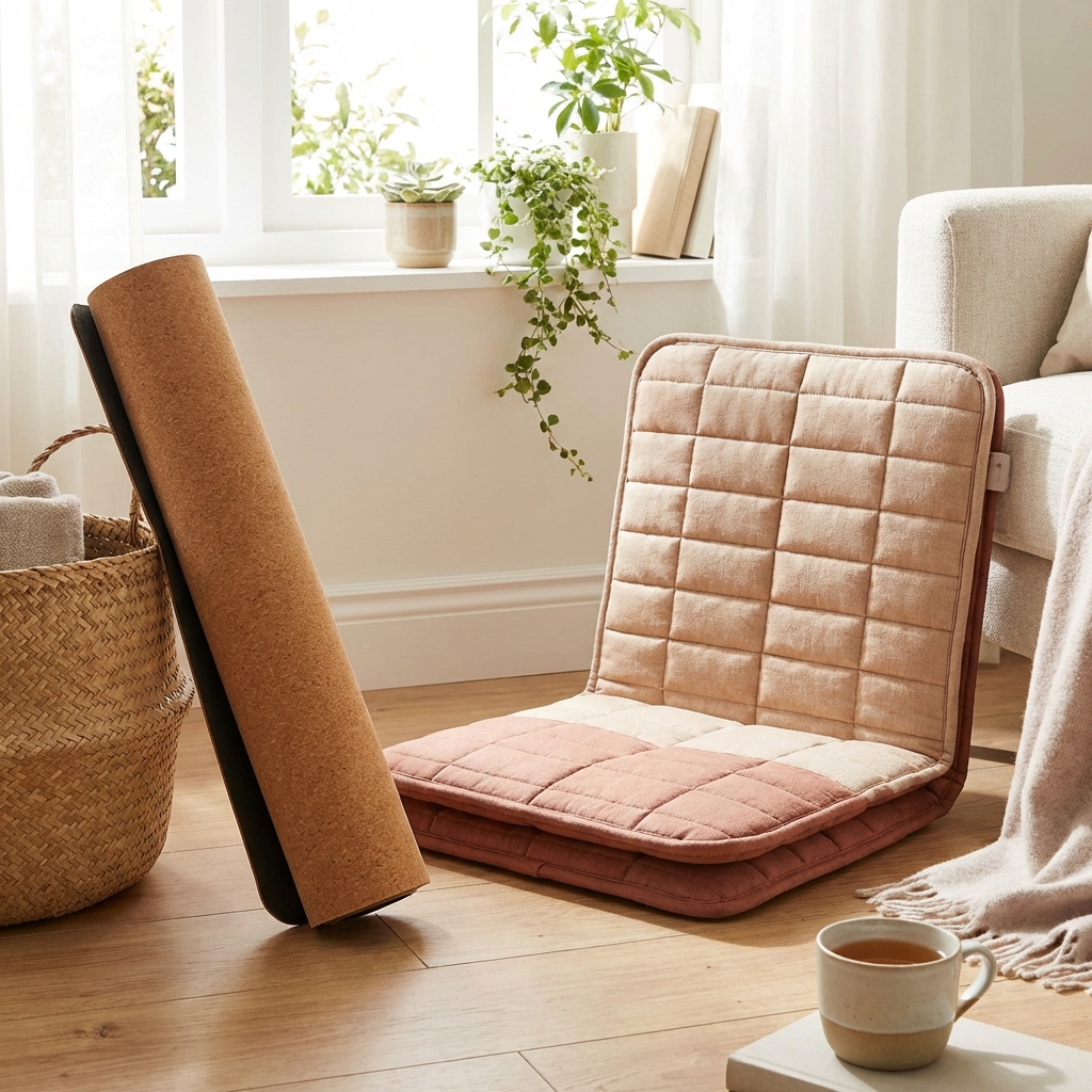 요가 매트와 온열 방석