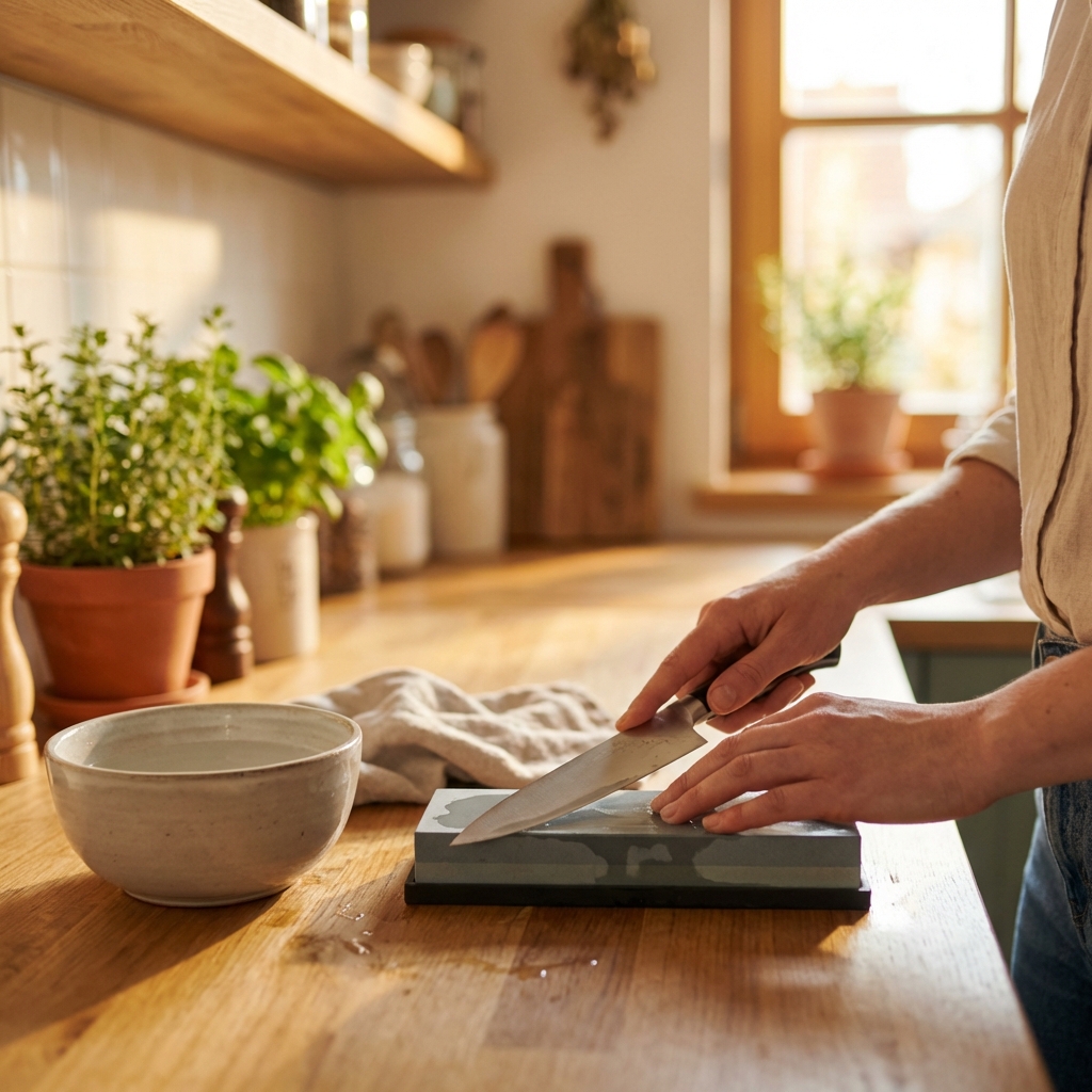 칼이 무디다면? 숫돌 하나면 충분합니다