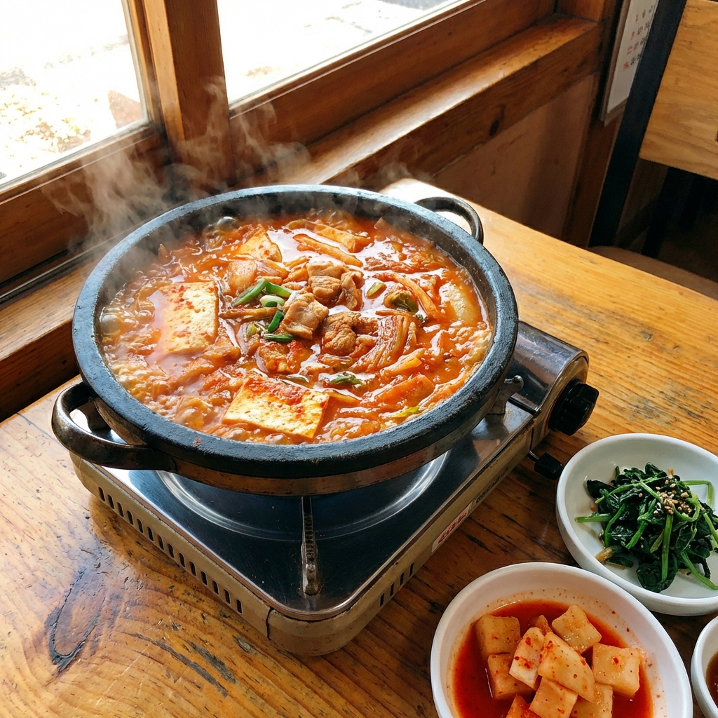 뚝배기 조리 모습