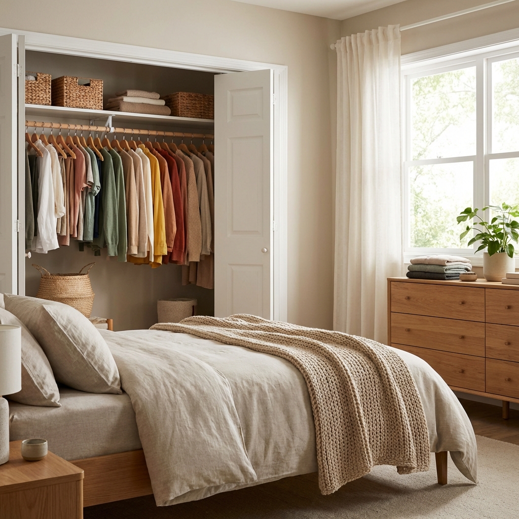 침실 정리 수납