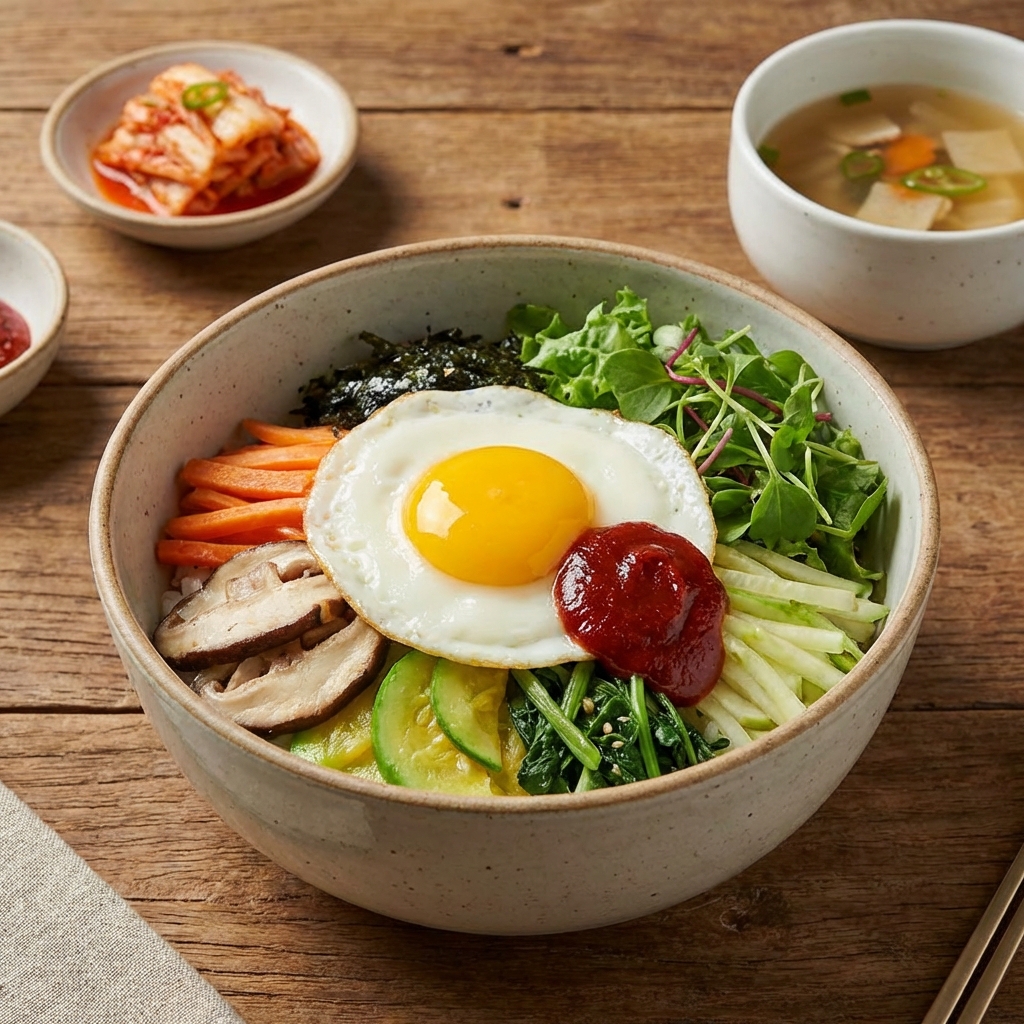 완성된 봄동비빔밥